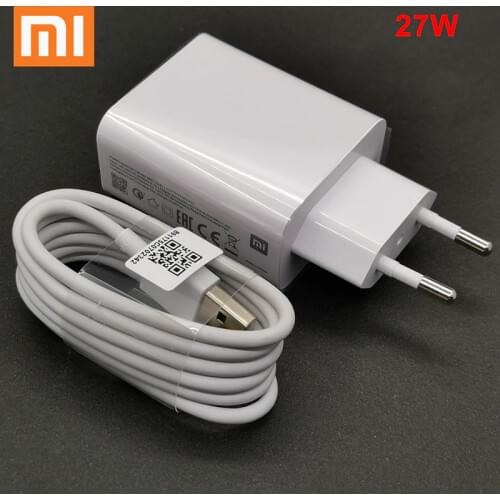 Xiaomi fast charger QC4.0 27W Fast charge Adapter Type c cable for Mi 9 10 9t Poco F2 Pro X3 X2 Redmi note 7 8 9 9s k20 k30 pro