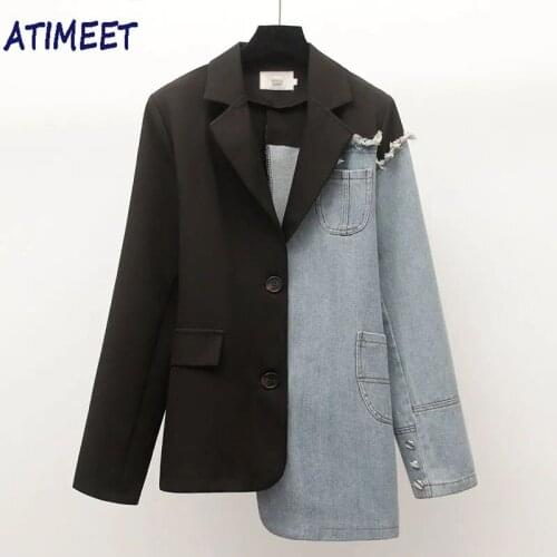 Женские джинсовые пиджаки ATIMEET China At AliExpress