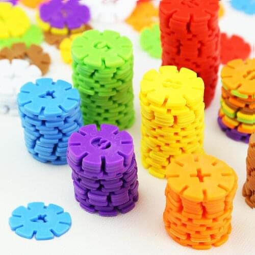Large Thick Snowflake blocks Digital Assembled To Insert Blocks Baby Kindergarten Educational Toys Childrens Games