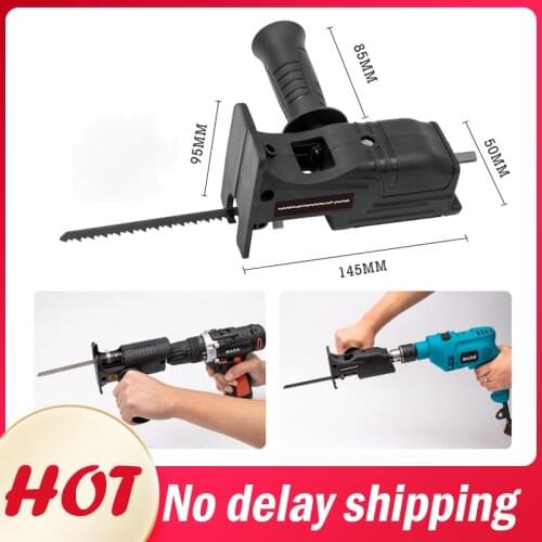 Household Electric Drill Modified Electric Saw Attachment With Blades Metal Wood Cutting Tool Reciprocating Saw Power Tool