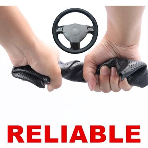 Black PU Artificial Leather Hand stitched Car Steering Wheel Cover For Opel Astra H 2004-2009 Zaflra B Signum 2005 Vectra C