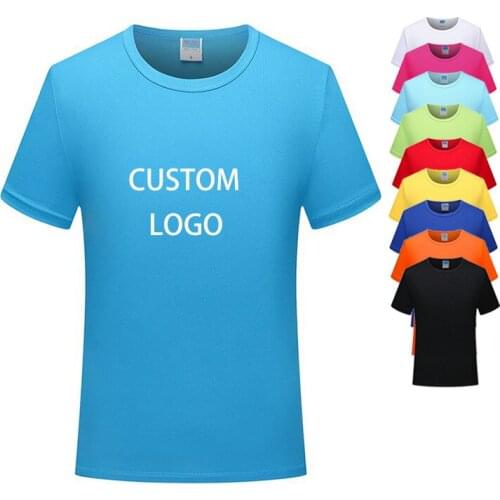 Cheap Men O Neck Plain 100% Polyester Logo Printing Tshirts Custom T-shirt