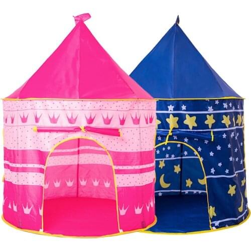 Children Baby Play Tent Portable Foldable Prince Princess Tents Kids Girls Cubby Play House Child Boys Outdoor Toy Tents Castle