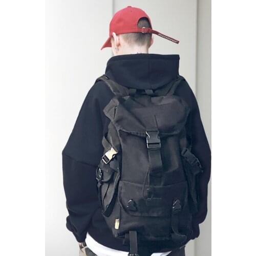 European and American street large capacity Backpack ins kanye west style hasps computer bag hip hop travel backpack