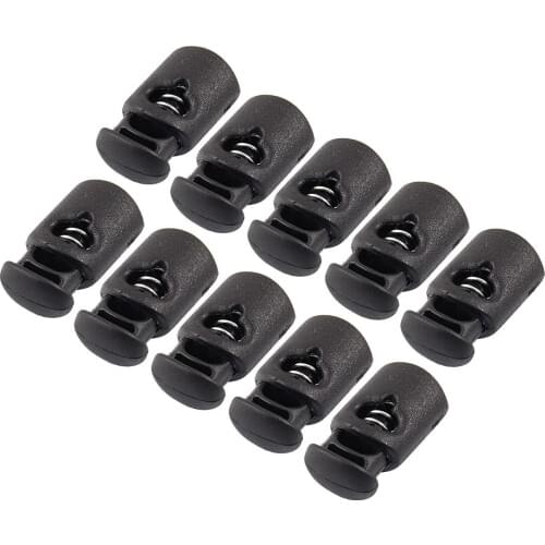 FGGS-10 Pcs Plastic Toggle Spring Stop Single Hole String Cord Locks