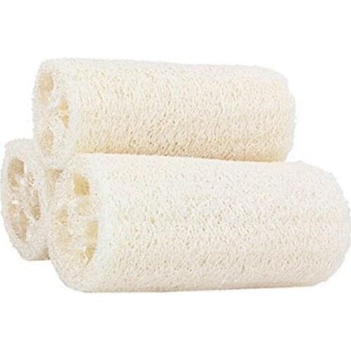 FQYL 4 Pcs 6Inch Length Natural Loofah Sponge Skin Care,Bath Body Scrubbers for Removing Dead Skin,Loofah Dish Cloth Sponge
