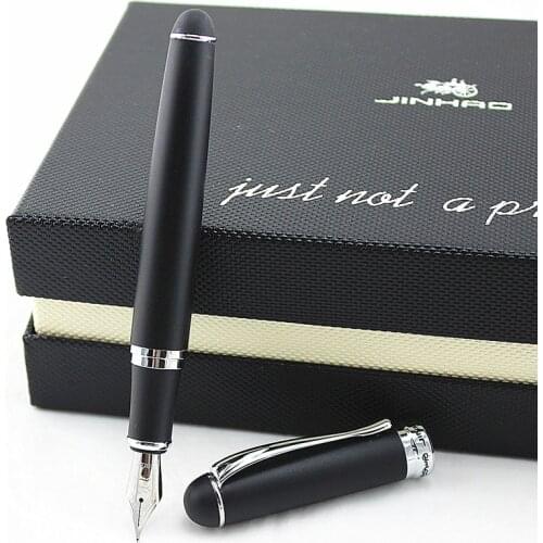 Jinhao 750 Gift 1.0mm Bent 0.5MM Nib Calligraphy Pen High Quality Metal Fountain Pen Luxury Ink Gift Pens for Writing