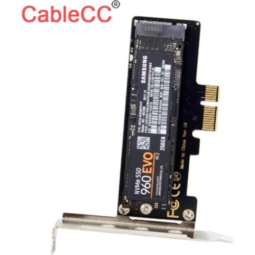 CableCC M.2 NGFF M-Key to Low Profile PCI-E 3.0 x4 Lane SSD Nvme AHCI PCI Express Adapter Card