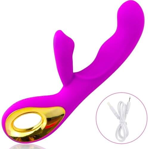 KISSCAM Rabbit Dildo Vibrator Massager Clitoris Stimulator Sex Toys for Women G Spot Massage USB Rechargeable Female Masturbator