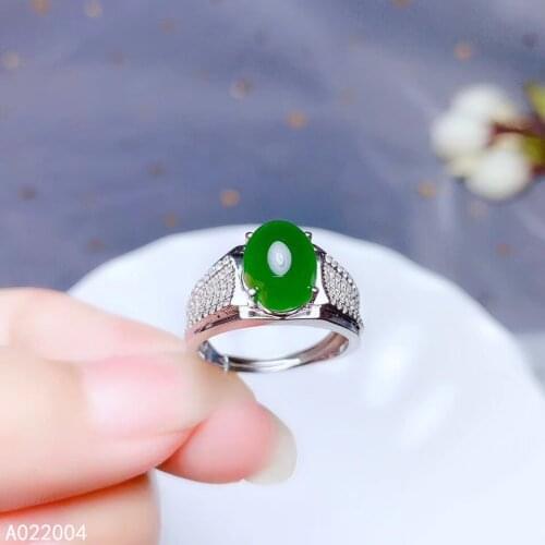 KJJEAXCMY fine jewelry 925 sterling silver inlaid natural Jasper new Female ring fashion Support Detection
