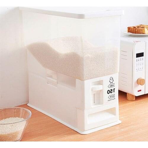 5kg Rice Bucket Automatic Metering Rice Container Sealed Storage Box Insect-proof Sealed Grain Storage Bin Kitchen Tools