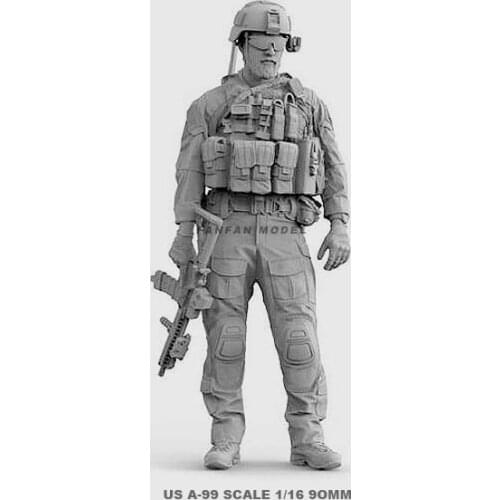 1/16 Resin Soldier Figure Kits U.S. Navy SEALs Resin Soldiers Colorless And Self-assembled A-99