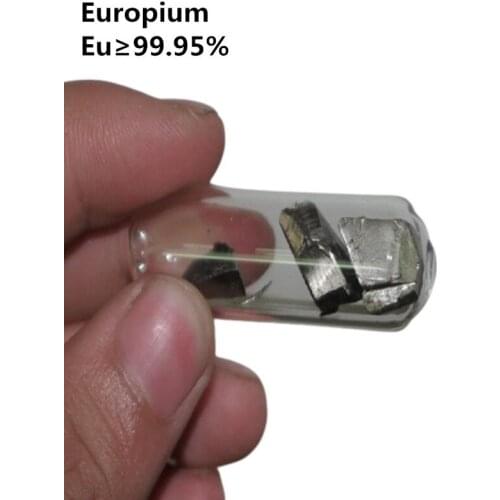 5g Rare Earth Metal Europium Specimen, Purity 99.95%, Glass Seal, Element Hobby Collection