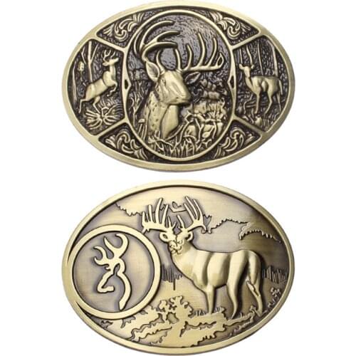 Deer Hunter belt buckle for man 3.8cm leather belt buckle