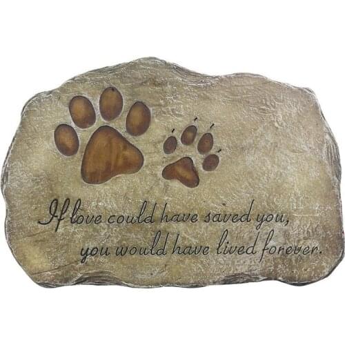 Pet Memorial Stone Marker for Dog Or Cat Garden Stone for Loved Pet Pet Grave Headstone Tombstone Loss of Pet Gift