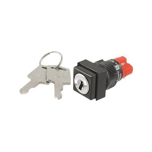 1NO 1NC Contact Keylock Type Rotary Switch w Two Keys