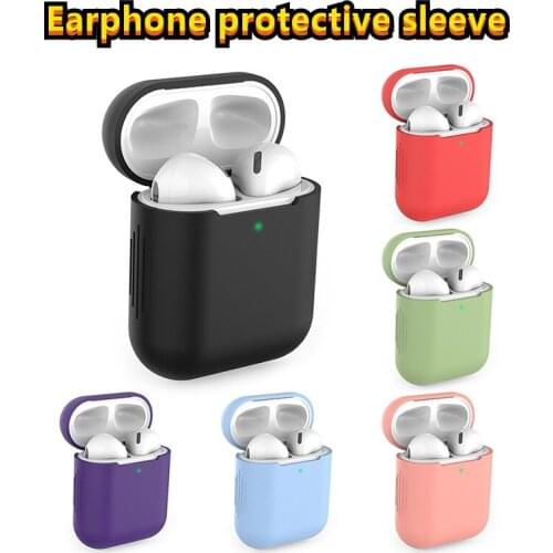 Silicone Case For Apple Airpods 1/2 Cover Protective Earphone Case Headphones Cases Protective For Apple Airpods 2/1 Cover