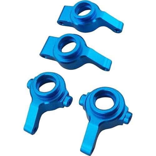 Blue Metal Steering Cup Arms & Rear Axle Seat for 1/18 RC Wltoys A949 A959 Cars Upgrade Parts