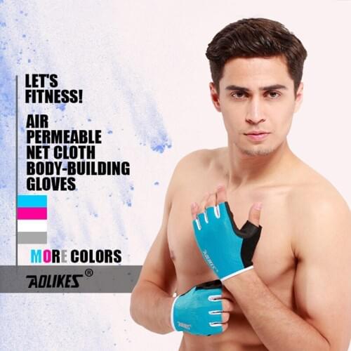Sports Fitness Weightlifting Gloves Body Building Breathable Training Power Strength Gymnastic Handwear Protector For Men Women