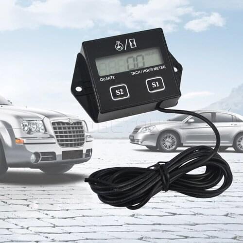 Tachometer In Stock Motorcycle Engine hour meter12v LCD Display Car Motor Boat Digital Tachometer For Moto Accessories Wholesale