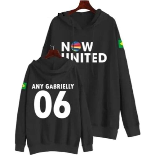 Now United Oversized Women/Men Hoodies Sweatshirts Any Gabrielly 06 Brasil Flag Pullover Fleece Hooded Jacket Casual Sportswear