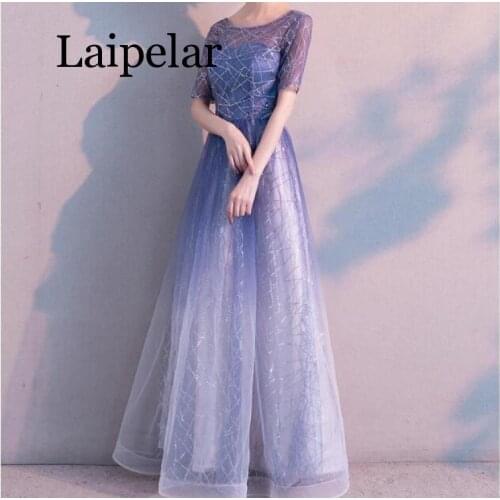 Laipelar Ruffles Women Chiffon Dress Elastic Waist Flare Sleeve Female Long Vestidos Dress 2019