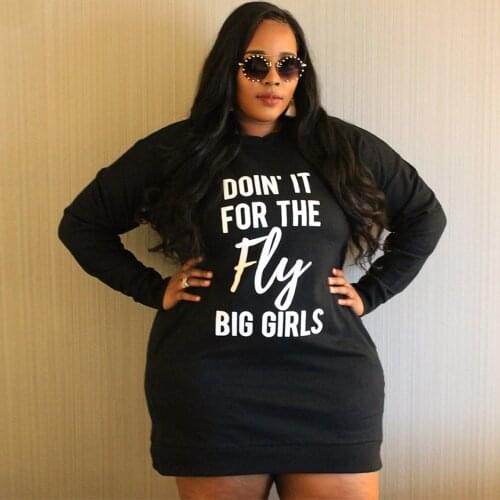 XL-5XL Plus Size Letter Print Sweatshirt Dress Women Fashion Hooded Long Sleeve Loose Hoodie Dress Streetwear Oversized Vestidos