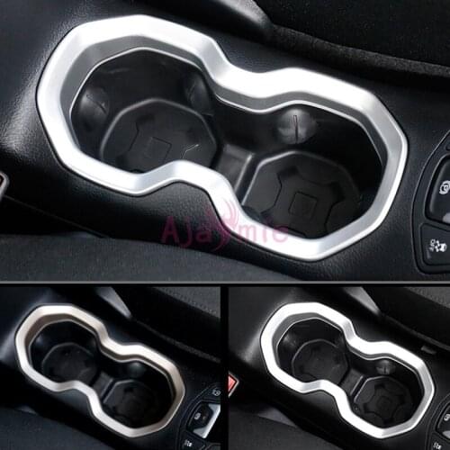 2016-2018 Interior Moulding Trim Water Cup Holder Cover Trims ABS Chrome Car Styling For Jeep Renegade Accessories