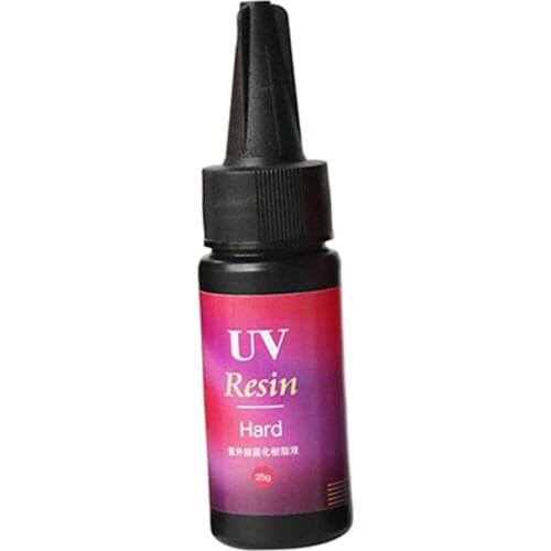 25g/50g/100g/Bottle) UV Resin Ultraviolet Curing Resin Solar Cure Resin Sunlight Activated Hard Type for DIY Resin Casting