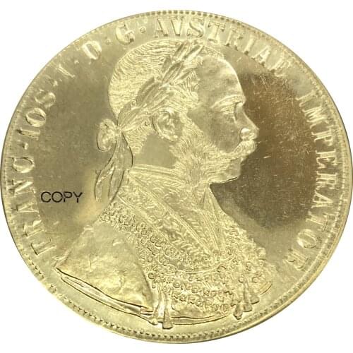 Austrian 4 Ducat Franz Joseph I Gold coin 1901 Brass Metal Copy Coin Commemorative COINS