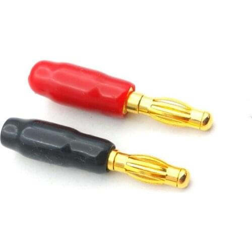 4 PCS copper 4mm banana plug Gold plated CONNECTOR