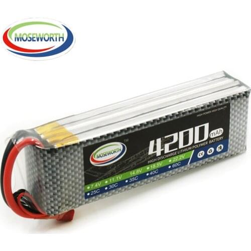 4S 14.8V 4200mAh 40C-80C Rechargeable RC LiPo Battery For RC Quadcopter Car Drone Boat Helicopter Airplane RC Batteries LiPo 4S