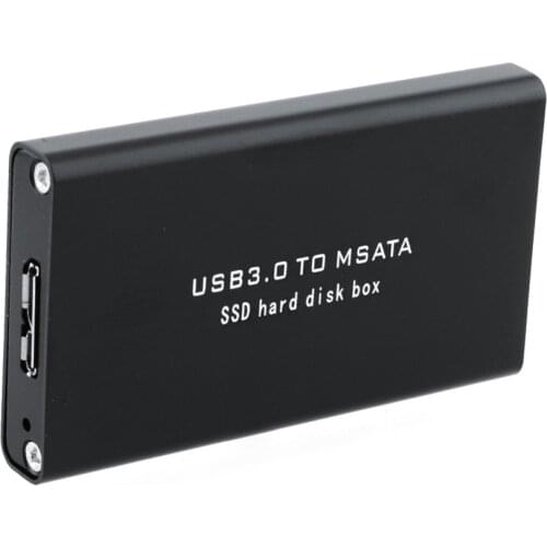 5Gb/s USB 3.0 to mSATA SSD Enclosure USB3.0 to mini-SATA Hard Disk adapter SSD External HDD Mobile Box