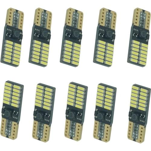 10pcs/lot Car Light Bulbs SMD4014 T10 24leds Turn Signal Light From Canbus W5W Parking Lights Car accessories