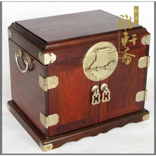 A Zhai Gallery rosewood wooden jewelry box box of high-grade multilayer rosewood wedding gifts
