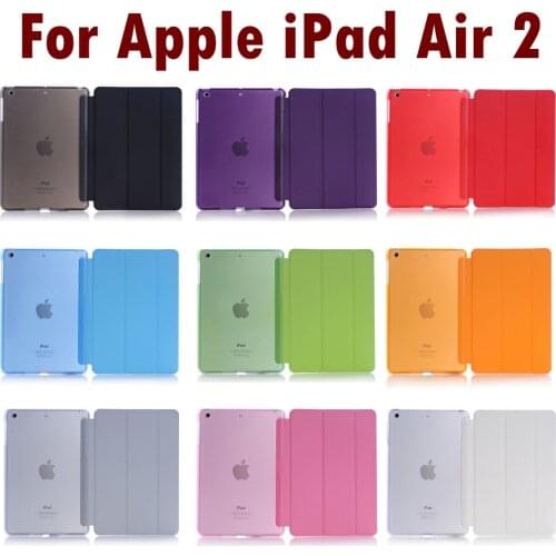 For Apple iPad Air 2 Sleeping Wakup Ultral Slim Leather Smart Cover Case For iPad 6