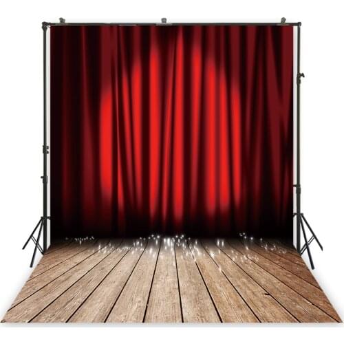 HUAYI Photography Backdrop Stage Red curtain party decor Photo Background Studio Portraits Child Photobooth Backdorps XT-1681