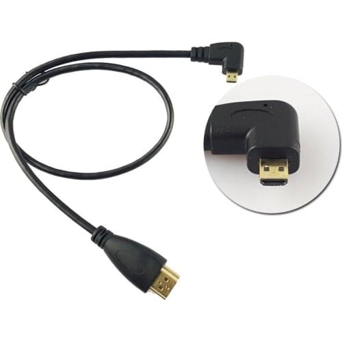 50CM/150CM 90 Degree Angle Micro HDMI-compatible Male To HDMI-compatible Male Cable (Right Angle)