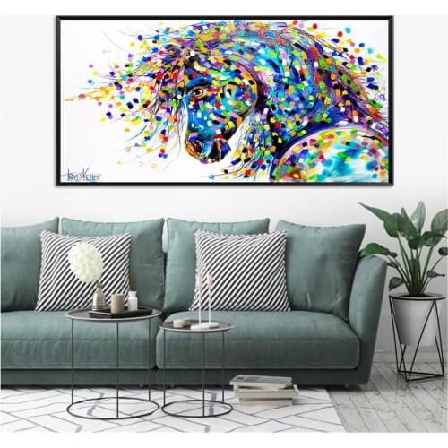 Horse Decoration Abstract Wall Art Animals Print Canvas Painting Wall Pictures for Living Room Home Deco HORSE