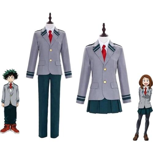3pcs/Set Boku no Hero Academia AsuiTsuyu Yaoyorozu Momo School Uniform My Hero Academia OCHACO URARAKA Cosplay Costume Full Set