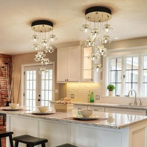 L Nordic modern minimalist restaurant chandelier American creative led art living room fashion bar aisle stairs chandelier LED