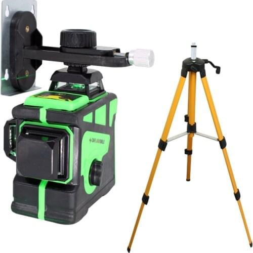 BIGGRIT A Strong 3D 12 Green Lines Laser Level Super Powerful Laser Beam Cloth Bag Thick Lines Horizontal Vertical Cross