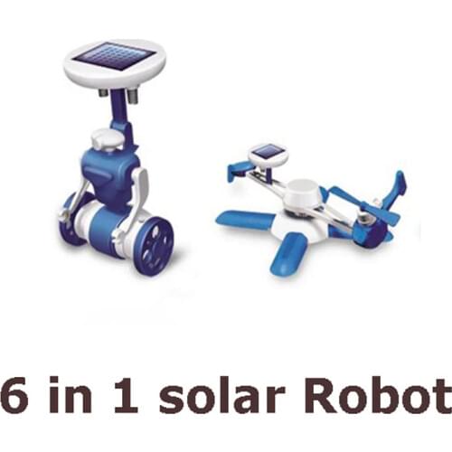 Hot Sale New Childrens DIY Solar Puzzle Toys 6in1 Educational Kits Novelty Robots For Kids Birthday Gift