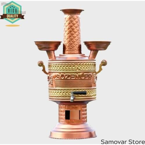 Copper samovar turkish tea warmer tourist samovar best goods for tourism copper cauldron Multicooker souvenir samovar Teapot