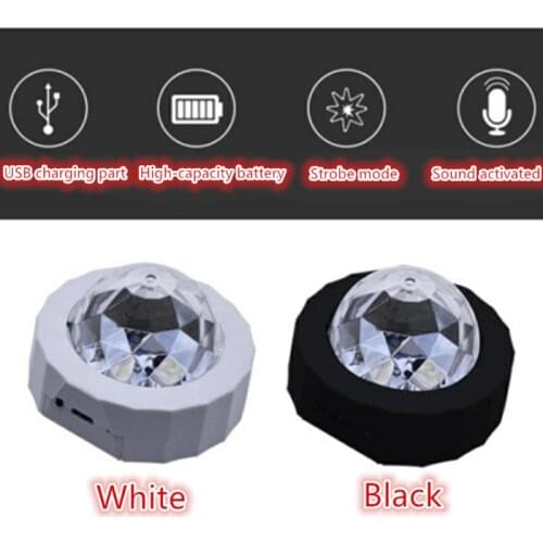 Mini Christmas Party Decor Atmosphere Light Disco Ball Light Music Sound Activated LED Party Light RGB Portable Stage DJ Lamp