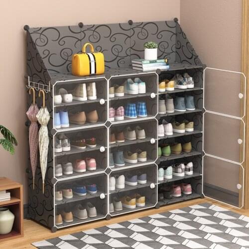 Multi-layer Shoe Cabinet Free Combination Household Storage Box Wardrobe Closet Clothes Organizer Sneakers Shoe Rack DIY Shoebox