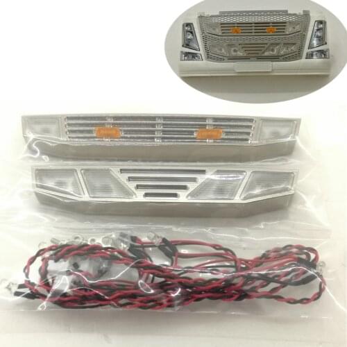 RC Truck Middle Grill Spotlights Kits Fit For 1/14 RC TAMIYA VOLVO Truck FH16 56360 Remote Control Toys Tractor Trailer