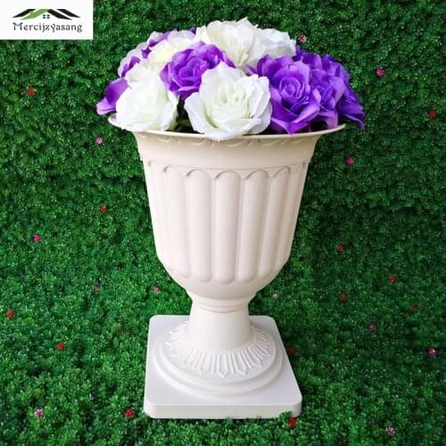 10Pcs/Lot Flower Vases Floor Plastic Vase Plant Floral Holder Flower Pot Road Lead for Home/Wedding Corridor Decoration G183