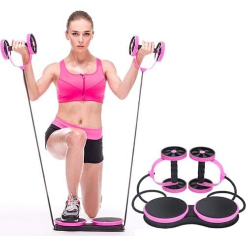 New Multifunctional Pully Wheel Double-wheel Rally Twisting Disc AB Rollers Men And Women Fitness Equipment Beauty Waist Machine