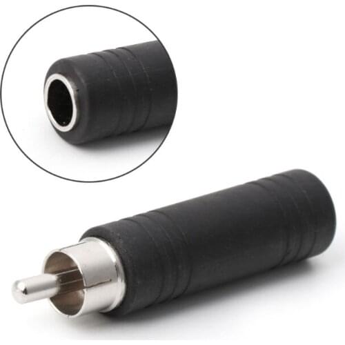 RCA Phono Plug to 6.5mm Mono Female Jack Socket Audio Cable Adapter Connector